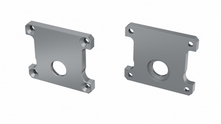 Zaślepka ALU do profilu LED LUMINES Fasso srebrna anodowana z otworem