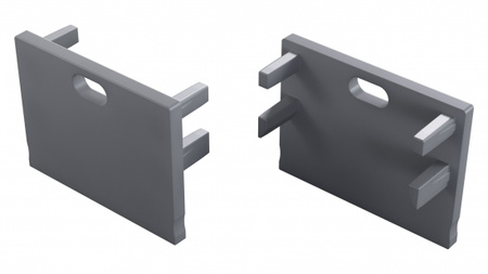 Zaślepka do profilu LUMINES Motta srebrna lakierowana z otworem 12-1685-00