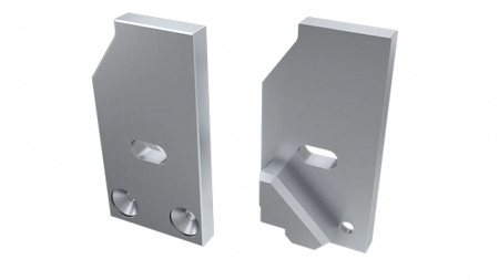 LUMINES Zaślepka ALU do profilu LED I6 8mm srebrna lewa z otworem