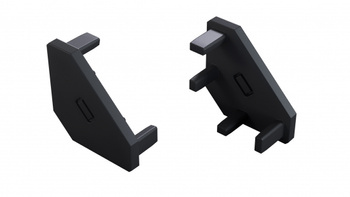 Zaślepka do profilu LUMINES ajar czarna 2w1 12-1502-01