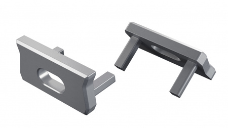 Zaślepka ALU LUMINES atom srebrna anodowana z otworem 12-1545-10