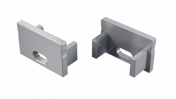 LUMINES Zaślepka ALU do profilu LED FMN surowa z otworem 12-1700-10