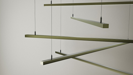 LUMINES Profil LED typ alba Reed Green lakierowany 3 m 10-1408-30