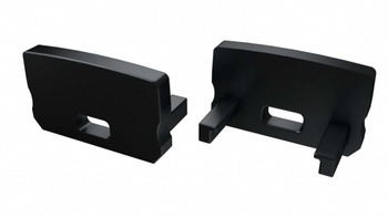 LUMINES Zaślepka do profilu LED D HIGH czarna z otworem