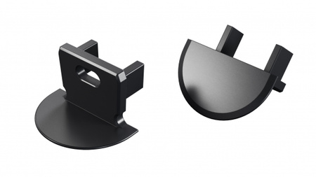 Zaślepka ALU LUMINES axin czarna anodowana z otworem 12-1552-10