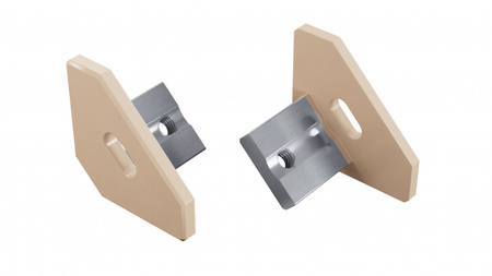 Zaślepka ALU LUMINES ajar Light Ivory lakierowana z otworem 12-1508-10