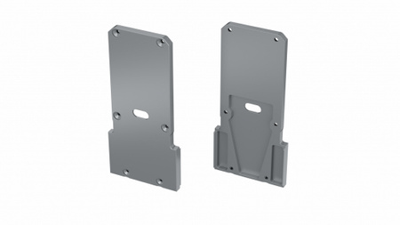 LUMINES Zaślepka ALU DOPIO + Talia M2 srebrna z otworem