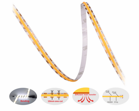 Taśma LED proCOB® 24V IP68 ciepła 480 LED CRI>90-5m ULLS44 proCOB®