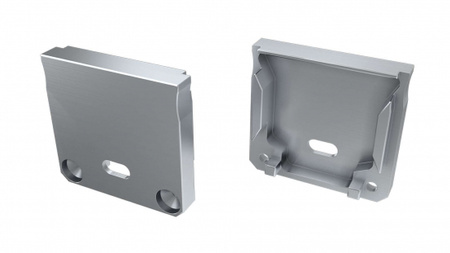 Zaślepka ALU do profilu LED LUMINES DILEDA srebrna z otworem