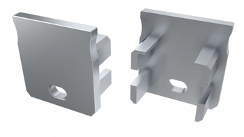 LUMINES Zaślepka do profilu Y szara z otworem