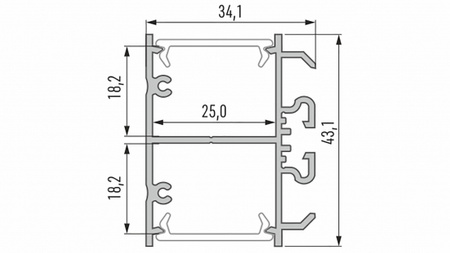 LUMINES Profil LED typ Dopio biały lakierowany 2,02 m  10-0191-20