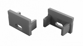 Zaślepka do profilu LED LUMINES FMN szara z otworem 12-1704-00