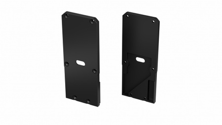 Zaślepka ALU do profilu LED LUMINES UNICO + Talia M2 czarna lakierowana prawa z otworem