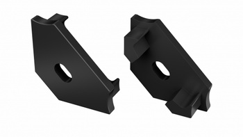 Zaślepka ALU do profilu LED LUMINES C czarna z otworem