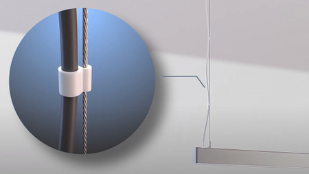 LUMINES uchwyt na przewód, fi 5mm, czarny