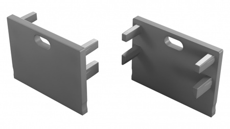 LUMINES Zaślepka do profilu Motta szara z otworem 12-1684-00