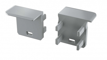 Zaślepka do profilu LUMINES J srebrna lakierowana lewa z otworem