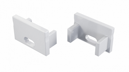 Zaślepka ALU do profilu LED LUMINES FMN biała z otworem 12-1701-10