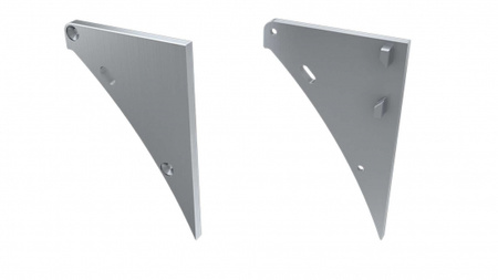 Zaślepka ALU do profilu LED LUMINES LOGI srebrna prawa z otworem