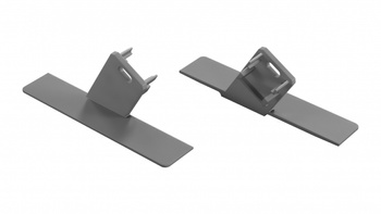 Zaślepka do profilu LUMINES Sono szara lewa z otworem 12-1324-00