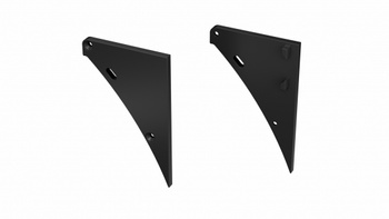 Zaślepka ALU do profilu LED LUMINES LOGI czarna lakierowana lewa z otworem