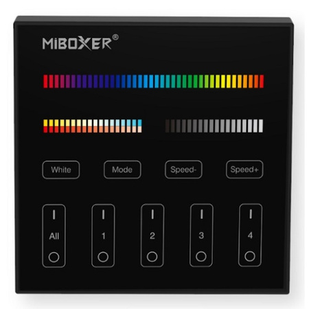 Mi-Light sterownik LED dotykowy B4-B czarny RGB+CCT 2xAAA