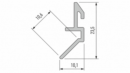 Profil LUMINES typ Fari srebrny anod. 1 m
