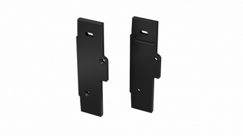 Zaślepka ALU do profilu LED LUMINES TIANO czarna lakierowana prawa prosta z otworem