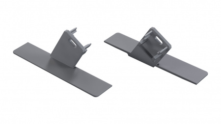 Zaślepka do profilu LUMINES Sono srebrna lakierowana prawa z otworem 12-1335-00