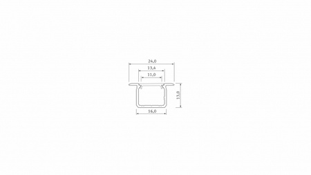 LUMINES Profil LED typ U surowy 2,02 m 10-1060-20