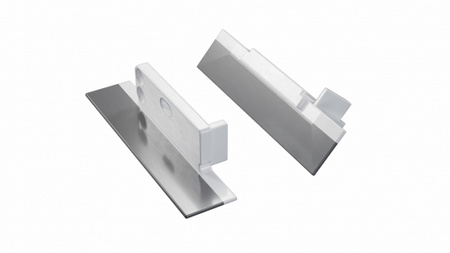 LUMINES Zaślepka ALU do profilu LED ZATI biała z otworem prawa