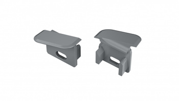 LUMINES Zaślepka ALU do profilu LED V srebrna anodowana prawa z otworem