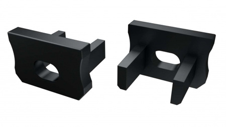 LUMINES Zaślepka do profilu LED X czarna z otworem