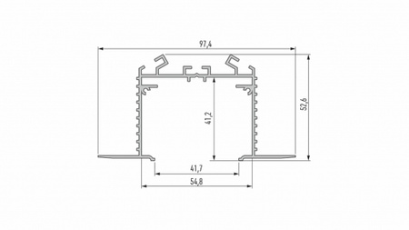 Profil LUMINES typ Talia M3 srebrny anod. 1 m