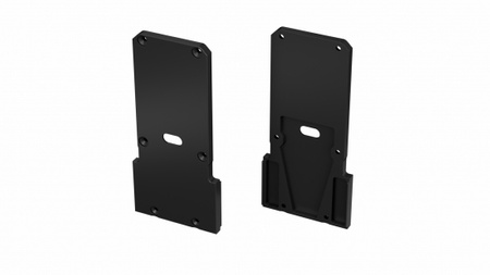 LUMINES Zaślepka ALU do profilu LED DOPIO + Talia M2 czarna lakierowana z otworem