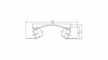 Profil LED LUMINES typ Veda srebrny anodowany 2,02 m  10-0584-20