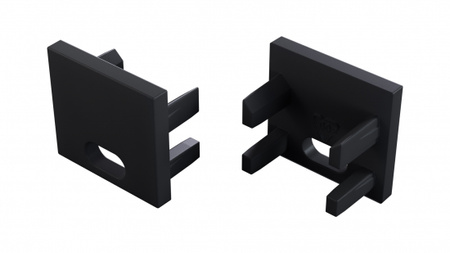 Zaślepka do profilu LUMINES CANTO/VIGO czarna  z otworem 12-1692-00