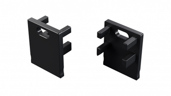 Zaślepka ALU LUMINES Bruno czarna lakierowana z otworem 12-1672-10