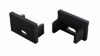 LUMINES Zaślepka do profilu LED FMN czarna z otworem 12-1702-00