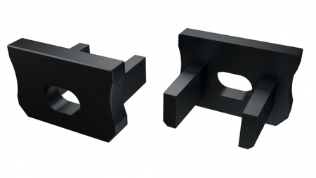 LUMINES Zaślepka ALU do profilu LED X czarna z otworem