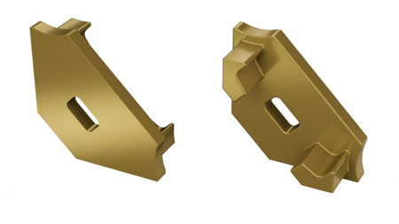 Zaślepka do profilu LED LUMINES C RAL1923 z otworem  12-1739-00