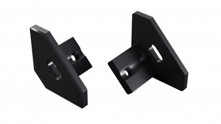 LUMINES Zaślepka ALU ajar czarna anodowana z otworem 12-1502-10