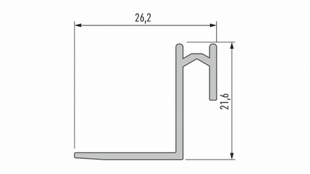 Profil LUMINES typ Roset srebrny anod. 1 m
