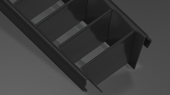 Raster LUMINES WIDE czarny lak. 1m 14-2028-83