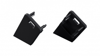 Zaślepka ALU LUMINES Sono czarna lakierowana prawa z otworem 12-1332-10