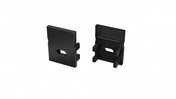 LUMINES Zaślepka ALU Slimo czarna lakierowana z otworem