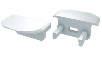 LUMINES Zaślepka do profilu LED B biała z otworem okrągła