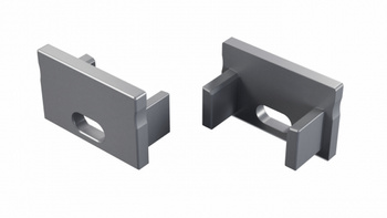 LUMINES Zaślepka ALU do profilu LED FMN srebrna z otworem 12-1705-10