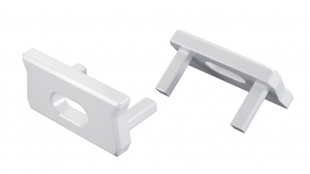 LUMINES Zaślepka ALU atom biała lakierowana z otworem 12-1541-10