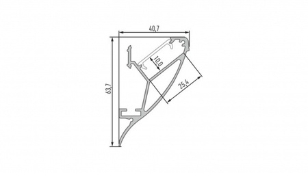 Profil LED LUMINES typ Conva srebrny anodowany 2,02 m  10-0424-20